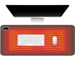 Verwarmd Bureauonderlegger 80x33 cm - Comfortabele Elektrische Muismat met 5 Warmtestanden