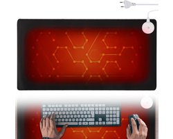 Verwarmde Bureauonderlegger met Muismat en 3 Temperatuurinstellingen - Waterdicht en Duurzaam voor Thuis en Kantoor