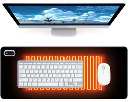 Verwarmde Bureauonderlegger XL (80x33 cm) - Waterdichte Muismat met 5 Warmtestanden