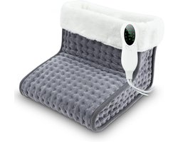 Verwarmde voetenmat - Voetenwarmer - 10 Warmtestanden & Timer - 90W Snel Verwarmend - Verwijderbare Binnenkant - Voor Kantoor en Thuis - Grijs Model