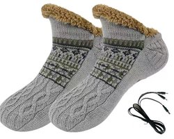 Verwarmde voetenwarmer，USB，thermo-wintersokken, kerstdesign, comfortabele stof, extra warmte, voor slaapkamer, kantoor, woonkamer, ontspanning, vakantie, Kerstmis, ochtend, avond