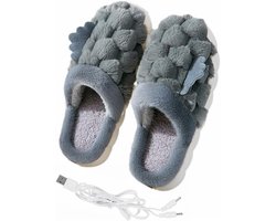 Verwarmende pantoffels, USB-verwarmende pantoffels, Unisex pluchenvoetverwarmers voor vrouwen met elektrische vleugels, Verwarmende pantoffels voor vrouwen, Voetverwarmers voor mannen