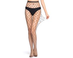 Visnetpanty's voor dames - Zwarte Netkousen - Sexy Elastische Panty's - Hoge Taille - 5 Paar - Geschikt voor Vrouwen - Zwart Modl.