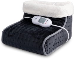 Voetenwarmer Elektrisch – Donkergrijs | 3 Warmtestanden | Automatische Uitschakeling | Wasbare Binnenhoes | Ultiem Comfort voor Koude Voeten