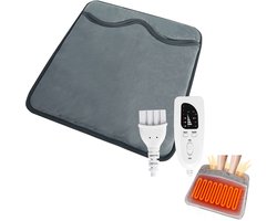 Voetenwarmer - Elektrische voetenwarmer - Elektrische voetenmat - Elektrische deken - Verwarmingskussen - 40 x 40 cm - 6 temperatuurstanden - 4 timerstanden - Geschikt voor gebruik in bedden, onder tafels, kantoren, etc. - Donkergroen