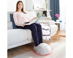 Voetenwarmer - Elektrische Voetverwarmer met 3 Warmtestanden - Voetenwarmers Volwassenen - Voor Voetverzorging - Snel Opwarmen (30s) - USB-Oplaadbaar - 30*30*16cm - Grijs