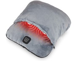 Voetenwarmer met verwarmings- en vibratiemassagefunctie; elektrische voetenwarmer voor zware voeten; snel opwarmende mat; ultrazacht flanellen fleece; drie standen; oververhittingsbeveiliging; unisex.