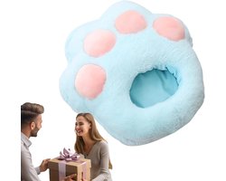 Voetenwarmers Oplaadbaar - Verwarmde voetwarmer Leuk USB-verwarmingskussen,Cat Paw Voetenwarmers, 3-snelheden Temperaturen Pluche Warme Schoenen voor reizen, slaapkamer, kantoren, thuis