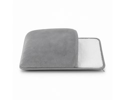Voetverwarmer - Elektrisch Verwarmde Voetenmat - USB Verwarmingskussen - Thermische Deken - Zachte Pluche Warmtekussen - Verwarmde Slippers - Voet Verwarming Pad - Voor Thuis - Kantoor - Slaapkamer - 50-60°C Constante Temperatuur - Grijs