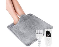 Voetverwarmer elektrisch - Voetenverwarmer - Verwarmingsmat - Warmtemat - Warme Voeten - Voetenverwarmer Elektrisch - Elektrische Deken Voeten - Elektrische Voetenverwarmer - 40 x 40 cm - Grijs