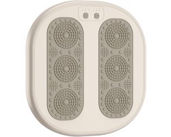 Voetverwarmingskussen - Elektrische voetverwarmingskussen - Voetverwarmer - 3 temperatuurstanden - Ingebouwde 6 handmatige massagekoppen - Geschikt voor thuis, op kantoor en in slaapzalen - Verwarmingskussens (Beige)