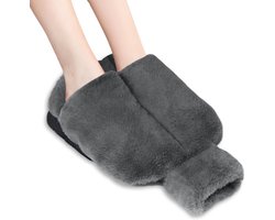 Voetwarmer, warmwaterkruik, pluche, 2-in-1 warmteschoenen, wasbaar en afneembare warmwaterkruik, warme waterzak, verwarmde pantoffels, niet elektrische voetenwarmer voor heren, dames en
