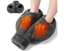 Voetwarmer zonder stroom, warmwaterkruik voor voeten, zachte en warme voetwarmer, 2-in-1 voetwarmwaterkruik voor dames, heren, volwassenen, voor thuis, kantoor en buiten