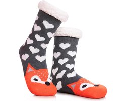 Vrouwen Pantoffelsokken - Dikke Fleece Winter Sokken - Antislip Zool - Warm & Pluizig - Kerstcadeau voor Vrouwen - 1 Paar