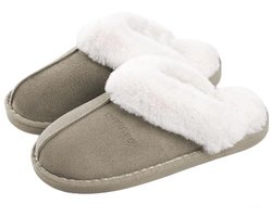 Warm Winter Sloffen voor Dames - Comfortabele Fuzzy Pantoffels met Antislip
