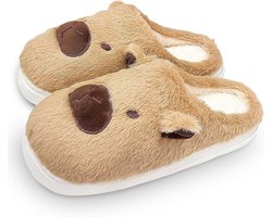 Warme Capibara Pantoffels - Pluizige Sloffen met Antislipzool voor Binnen en Buiten