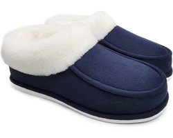 Warme Dames Mocassin Pantoffels met Pluche Voering en Antislipzool