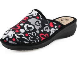 Warme Dames Pantoffels met Wedge Hak - Comfortabel Textuur Design - Gemaakt in Italië