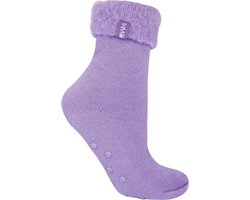 Warme Fleece Bedsokken voor Dames met Handgrepen en Antislip Grip