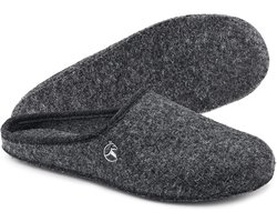 Warme Heren en Dames Pantoffels van Zacht Merinowol Vilt met Antislip Zool