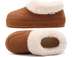 Warme Pluche Wintersloffen voor Dames met Zachte Voering