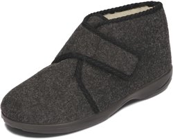 Warme Vilten Pantoffels met Schapenwol Voering en Klittenband voor Dames en Heren
