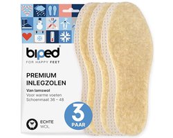 Warme winter inlegzolen van lamswol - 3 paar extra zachte en ademende zolen voor een comfortabele fit