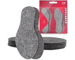 Wil je warme voeten? 4 paar isolerende vilten inlegzolen voor winter voor heren en dames, maat 36-46