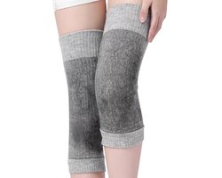 Wollen Warme Kniebraces Winter – Dikke Elastische Kniewarmers Tegen Koude Benen & Gewrichtspijn – Ademend Kniebeschermer voor Senioren, Mannen & Vrouwen – 1 Paar