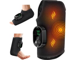 1 stuk voetmassageapparaat - voor verlichting van neuropathie en plantaire fasciitis - 6 warmtestanden, 3 standen, draadloos verwarmd vibrerend enkelkussen voor een verfrissende massage