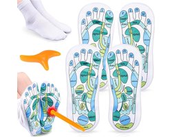 2 Paar Foot Reflexology Sokken - Acupressuur Voetmassage Katoenen Sokken met Massage Tools voor Vrouwen Voetmassage