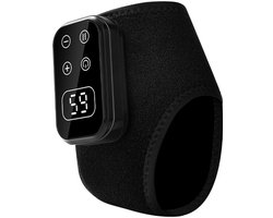 3-in-1 elektrische voetmassager, 5 vibratiestanden en 5 warmtestanden, draagbare enkelmassager, ontspannende voetmassager (1 stuk) zwart.