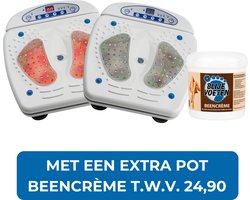 AANBIEDING Blije VoetenVoetmassage Apparaat NR1.- met beencrème- Verbetert de bloedcirculatie - Voetmassage - Infrarood - Stimuleert de bloedsomloop - Onrustige benen - Koude voeten - Neuropathie - Rugklachten - Koude handen - Krampen - Restless Legs