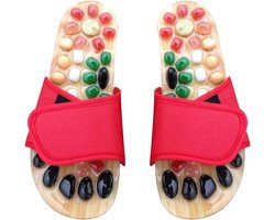 Acupunctuurpunt Voet Jade Massage Apparaat - Maat Pantoffels Ontlasting Voeten Schoenen Sandalen voor Massage Acupunctuurpunten Pijn Shiatsu