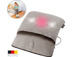 Beurer FM 28 Elektrische Voetenwarmer - Voetmassage apparaat & Warmtekussen voeten: 2-in-1 – 27 x 34 cm – Vibratiemassage – Kussen look in Zachte Ribstof – Geschikt tot Schoenmaat 43 – Automatische Uitschakeling – 3 Jaar Garantie