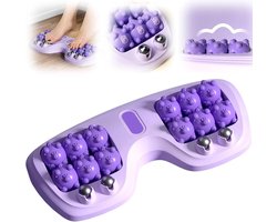 Cat's Paw Voetmassager - 1stuk - Dubbele Voetmassageroller - Voetmeridiaan - Draagbaar - 29 x 15 x 5 cm - Voetmassage -Magnetische roller - Verlicht pijn aan plantaire fasciitis en verbetert de bloedsomloop - Ontspant de hielen - Voetmassager - Paars