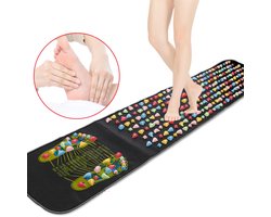 CHIWIN Voetmassage Apparaat - Reflexologie Massagemat - Voet Massage - Acupressuur - Verbeterd Bloedsomloop - Pijnverlichting - Drukpunt Massage - Opvouwbaar Design - Handig & Compact (180 x 35 cm)