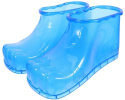 Daity Draagbare voetbad, draagbare voetmassageschoenen, badmassagebekken voettherapieschoenen voor warme massage ter bevordering van de bloedsomloop (Hoogte 12,5 cm, maat 42, blauw)