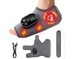 Deze 3-in-1 elektrische voetmassager heeft een 3000mAh-batterij die de bloedsomloop bevordert, 3 standen en 6 warmteniveaus, geschikt voor enkels, hielen, voetzolen en wreef.