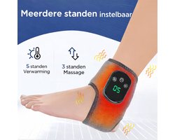 Elektrische enkel massageapparaat - Infrarood warmte compressie - Enkelbrace ontspanning - Luchtcompressie massage - Verlichting van achillespees en enkel blessures