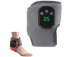 Elektrische voetmassager met enkelband voor beenmassage, 5 warmtestanden en 3 vibratiestanden, warmtetherapiefunctie, USB-C-interface, bevordert de bloedsomloop.