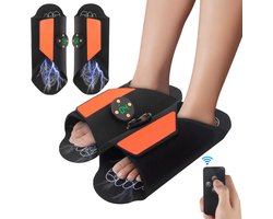 EMS Voetmassage Mat met Afstandsbediening – Elektrische Voetmassager voor Pijnverlichting, Voetmassage Apparaat tegen Voetpijn & Plantar Fasciitis, Draagbare Massage Slippers met 8 Modi en 19 Intensiteiten