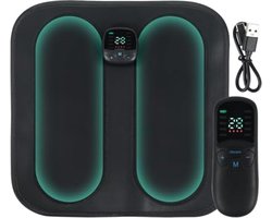 EMS Voetmassageapparaat met afstandsbediening, 10 modi en 30 intensiteiten, elektrisch voetmassageapparaat, draagbare intelligente massagemat voor de doorbloeding en spierpijn