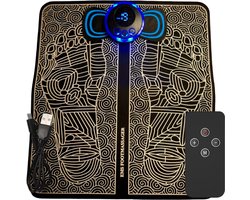 FineMart Vlinder Voetmassage Apparaat – EMS Voetmassage met Afstandsbediening, 8 Modi & 19 Niveaus – Neuropathie en Bloedcirculatie Stimulator – USB Oplaadbaar, Draadloos – Groot