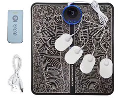 FineMart - Voetmassage Apparaat - Afstandsbediening + 4 Elektroden - Neuropathie - Massage Apparaat - 8 Mode 19 Niveaus - Bloedcirculatie Apparaat - TENS Apparaat - EMS - USB oplaadbaar - Draadloos