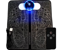 FineMart - Voetmassage Apparaat - Afstandsbediening - Neuropathie - Massage Apparaat - 8 Mode 19 Niveaus - Bloedcirculatie Apparaat - EMS - USB oplaadbaar - Draadloos - Zwart