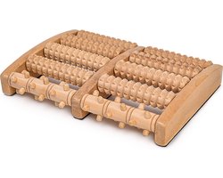Groots - Voetmassage Apparaat van Hout – Voetmassage roller – Massage Apparaat - Verbetering Bloedsomloop - Massage roller - Voetroller