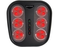 Home & Garden - Voetmassage Apparaat - 18 Massagekoppen - Warmtefunctie - Wasbaar - Zwart - 3 standen