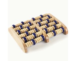 Houten Voetmassage Roller - Plus Massageolie - Reflexologie Tool - Massagetool - Massageapparaat - Houten Massageroller - Voor Pijnlijke Voeten - Stimuleert Bloedcirculatie en Ontspanning