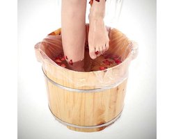 JGS Premium - Wegwerpvoetbadzakken voor voetenbad - 90 stuks - Spa-massage - Verdikte voet-soakzak - Sanitaire badkuiptas - Voetmassage - Badcentra - Thuis - Transparant.